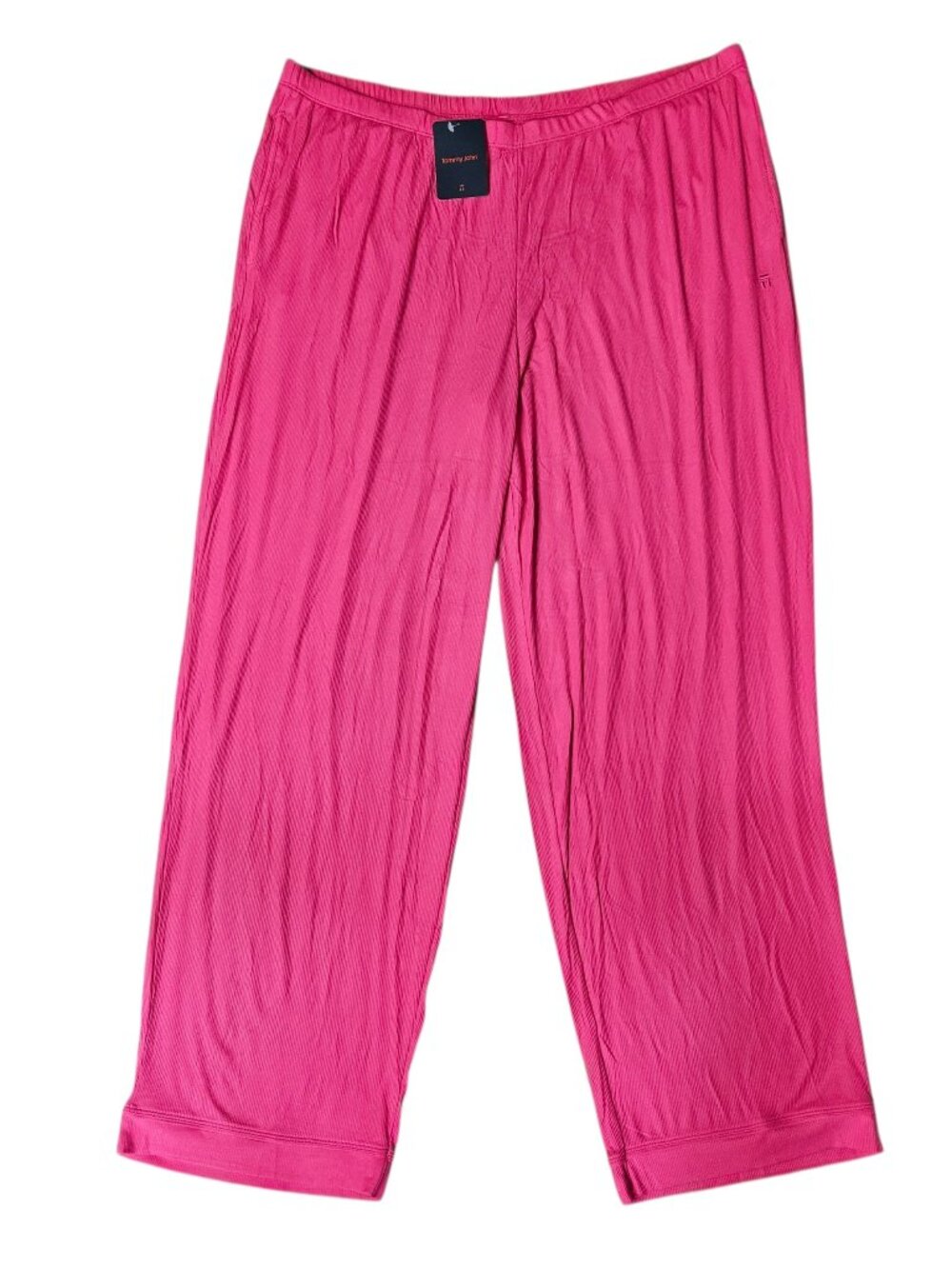 NWT Tommy John Womens 2XL Micro Rib Lounge Sleep Pants Pink Pull On Pockets Soft